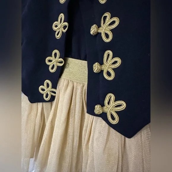 Pippa & Julie Majorette Military Jacket & Gold Tutu Dress Set - size 24M - Picture 4 of 10